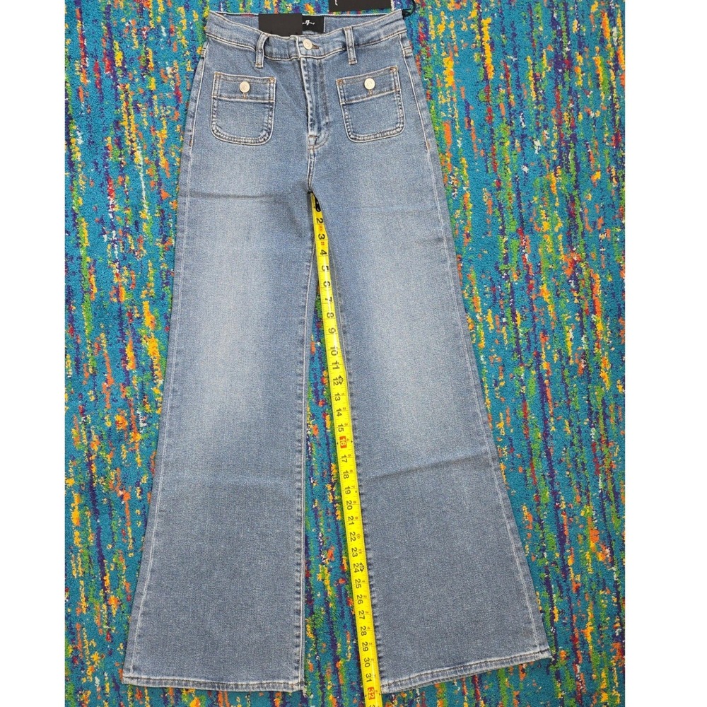 NWT 7 For All Mankind Modern Dojo Jeans in Oceanstone Patch Pocket SZ 23x32 - Picture 2 of 8